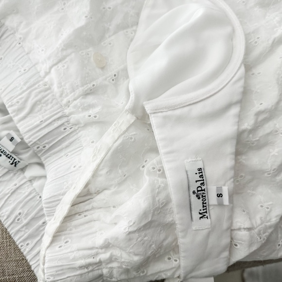 Mirror Palais Bra/shorts and shirt in Antique Eyelet - Picture 6 of 7